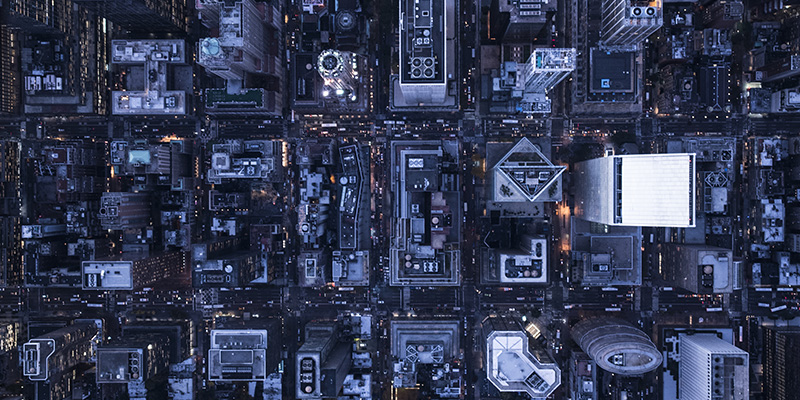 Aerial picture of a city