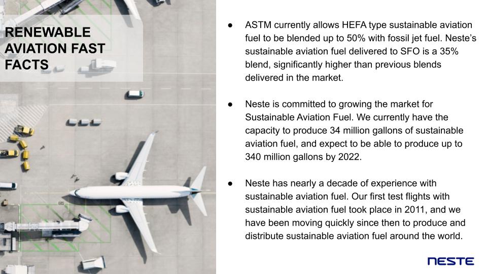 Renewable Aviation Fast Facts
